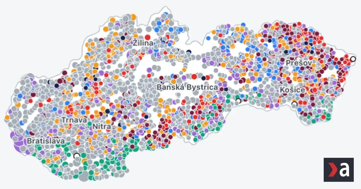 Mapa komunálnych volieb 2026: úplné výsledky